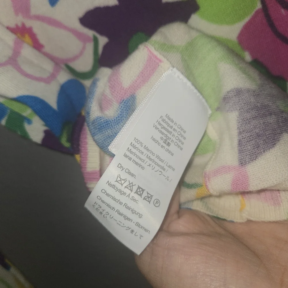 J. Crew Margot Sweater In Garden Print Size XXS